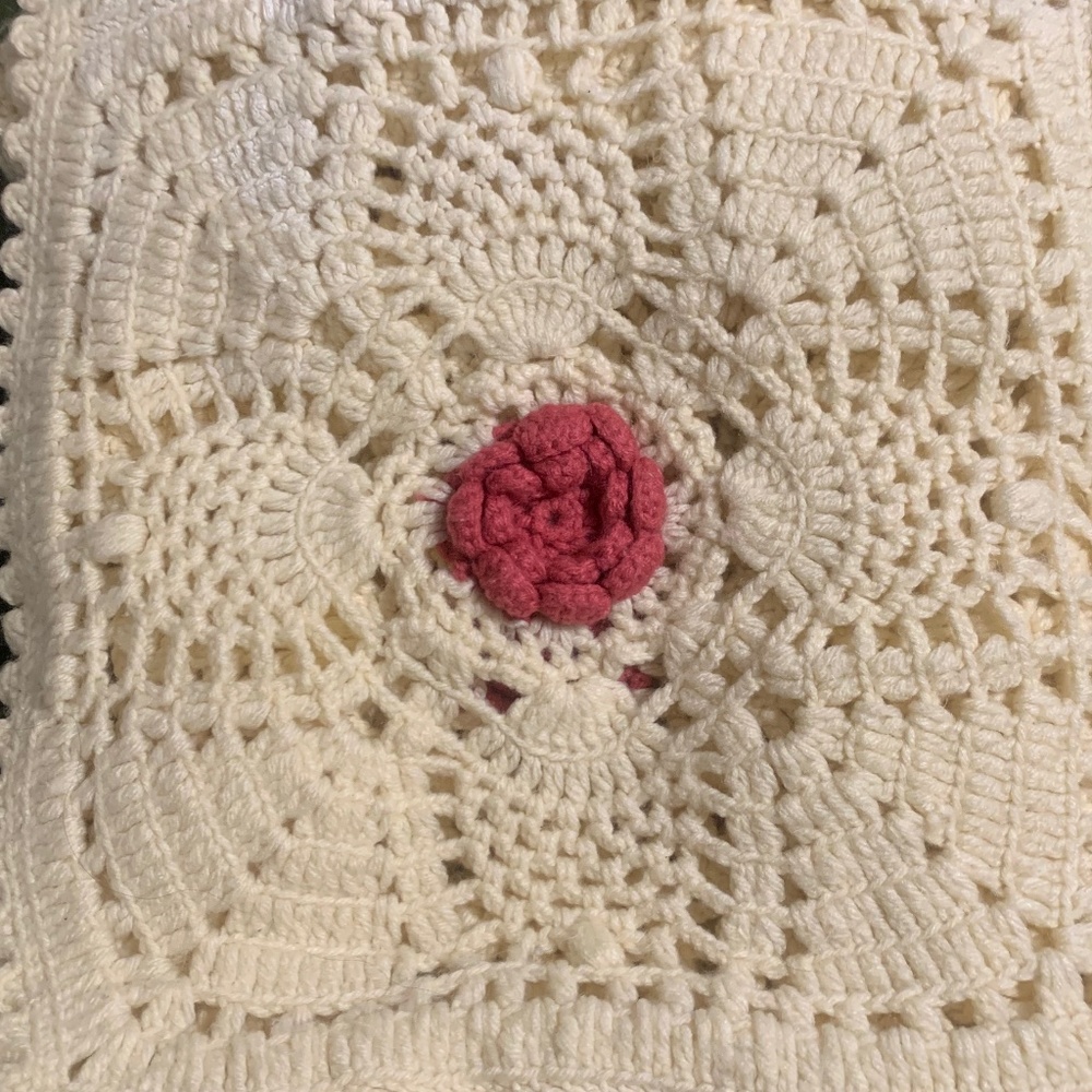 Vintage hand crocheted Afghan